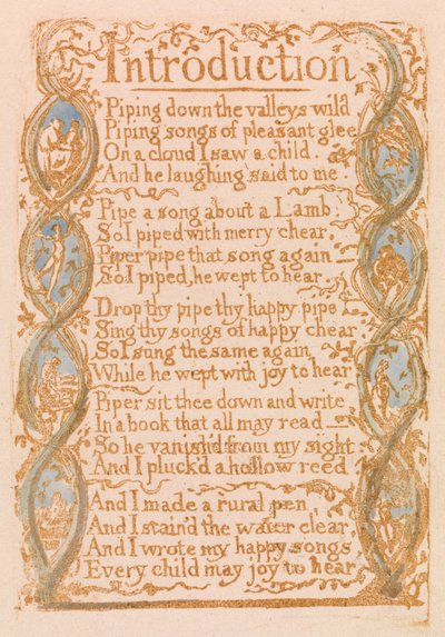 Introduzione, tavola 3 da Songs of Innocence, 1789 da William Blake